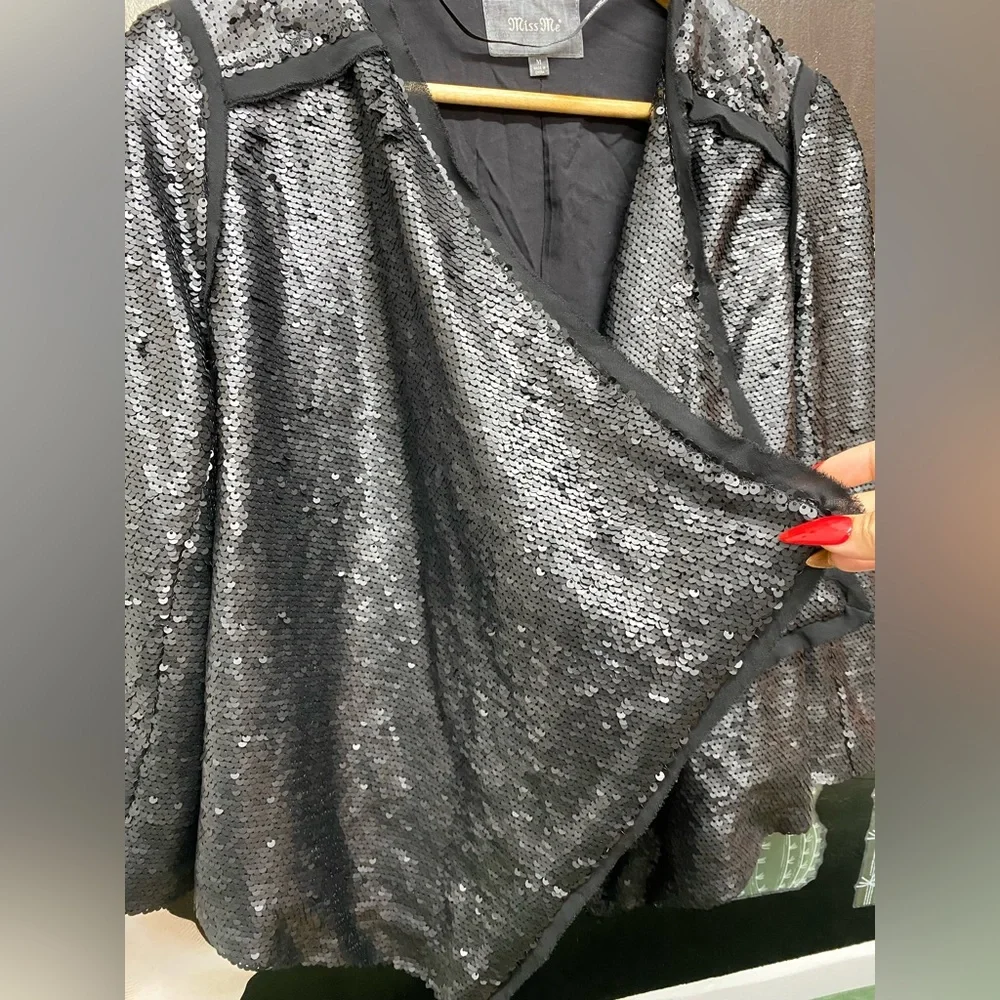 MISS ME black sequence waterfall blazer 🖤 - Picture 13 of 16